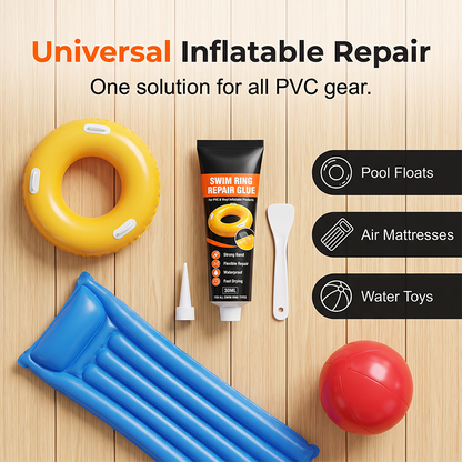 Waterproof Swim Ring Repair Glue with Scraper and Precision Nozzle