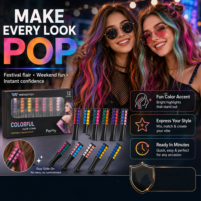 Temporary Hair Dye Comb – Quick Glide-On & Damage-Free Color