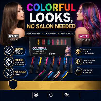 Temporary Hair Dye Comb – Quick Glide-On & Damage-Free Color