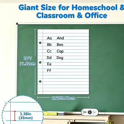Magnetic Dry Erase Lined Whiteboard