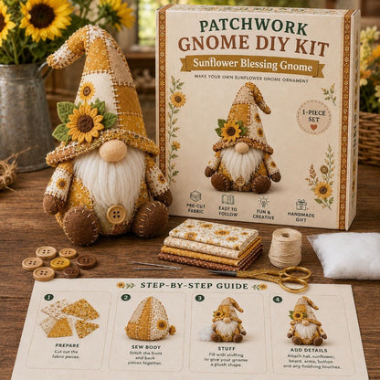 DIY Patchwork Gnome Sewing Kit