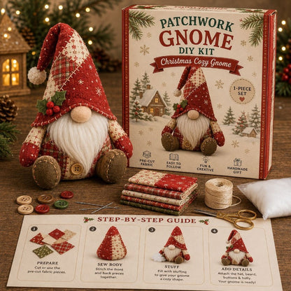 DIY Patchwork Gnome Sewing Kit