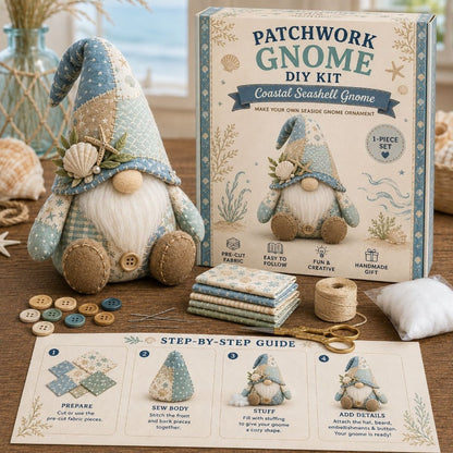DIY Patchwork Gnome Sewing Kit
