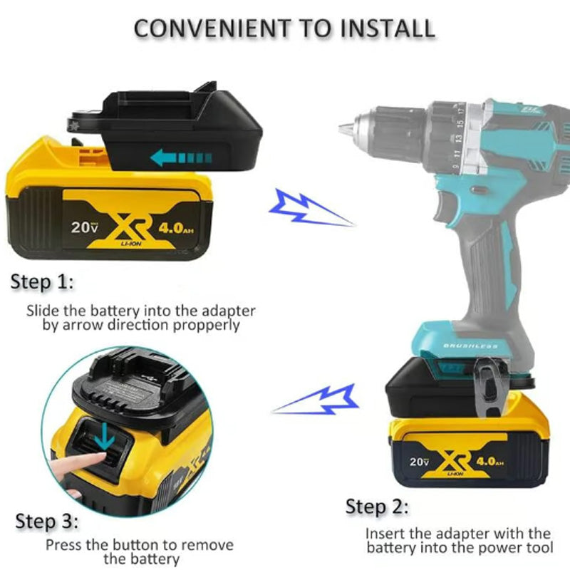 🔋 50% OFF NOW! ⚡ 18V Lithium Battery Adapter - Universal Compatibility with Power Tools, Lightweight & Long-Lasting 🛠️📦