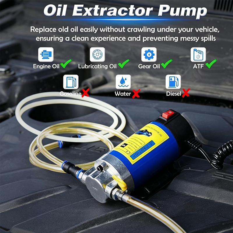 🚗50% OFF NOW! Portable Engine Oil Transfer Pump – 12V Electric Extractor, Quick Suction & Discharge, No Crawling Under Car! 🔧✨