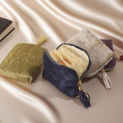 📢📢 50% OFF !! ⏰ Mini Travel Jewellery Bag with Zip – Compact, Portable & Perfect for Rings, Earrings & Necklaces ✨