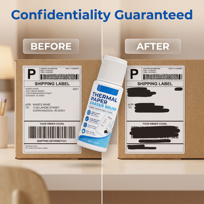Privacy Protection Thermal Paper Eraser Brush