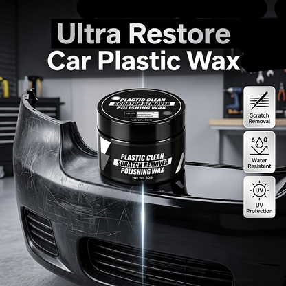 Car Plastic Scratch Remover and Restorer Wax with Sponge 30ml