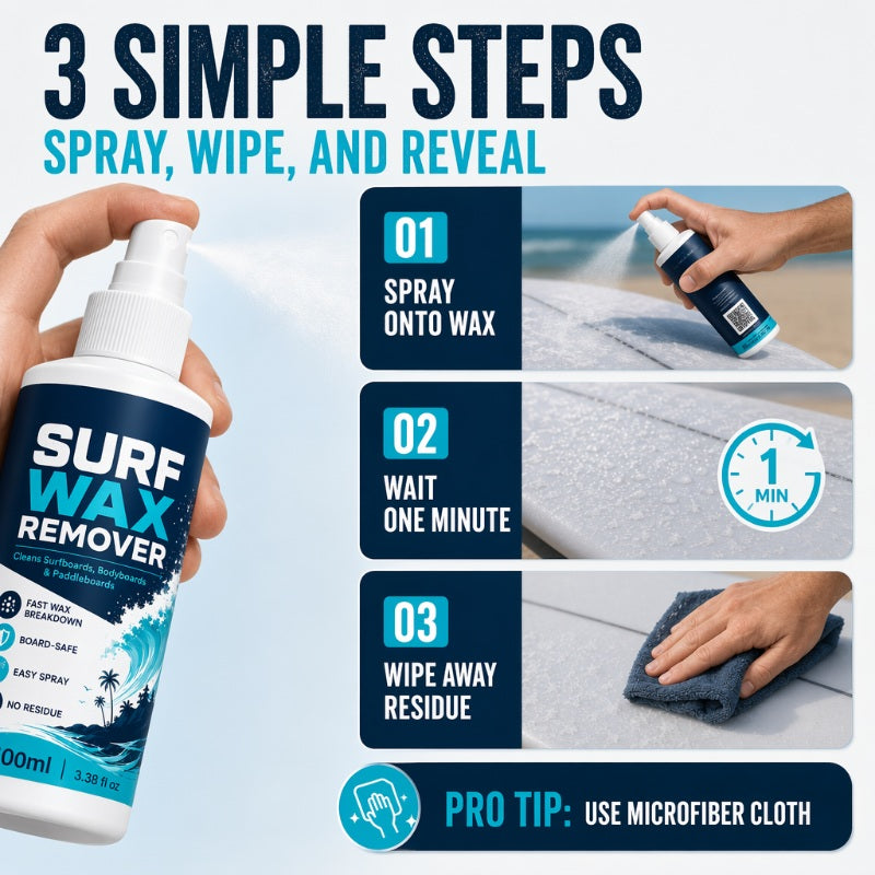 Surfboard Wax Remover Spray Quick Acting Cleansing Formula