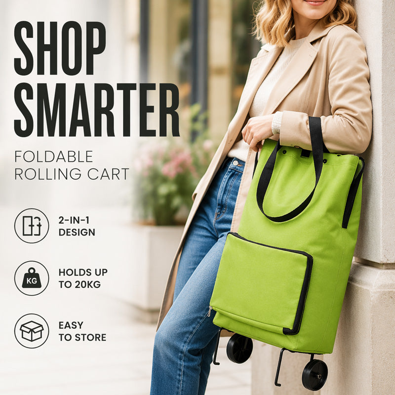 📢📢Limited-Time 50% Off！⏰️Foldable Shopping Trolley Bag