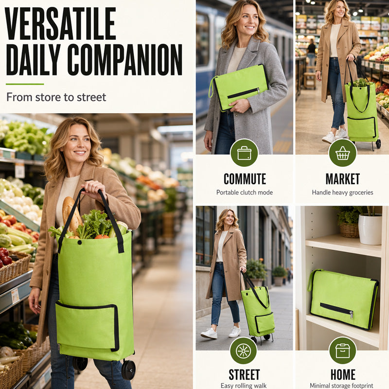 📢📢Limited-Time 50% Off！⏰️Foldable Shopping Trolley Bag