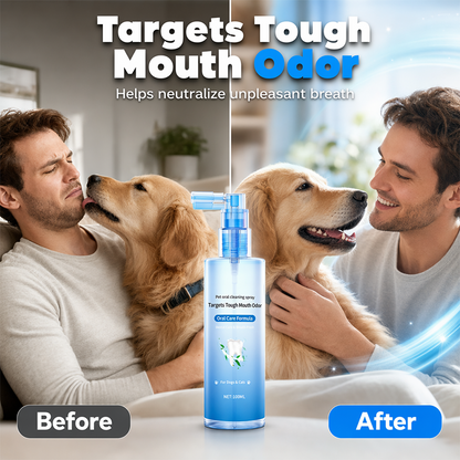 Pet Oral Cleaning Spray for Dogs & Cats