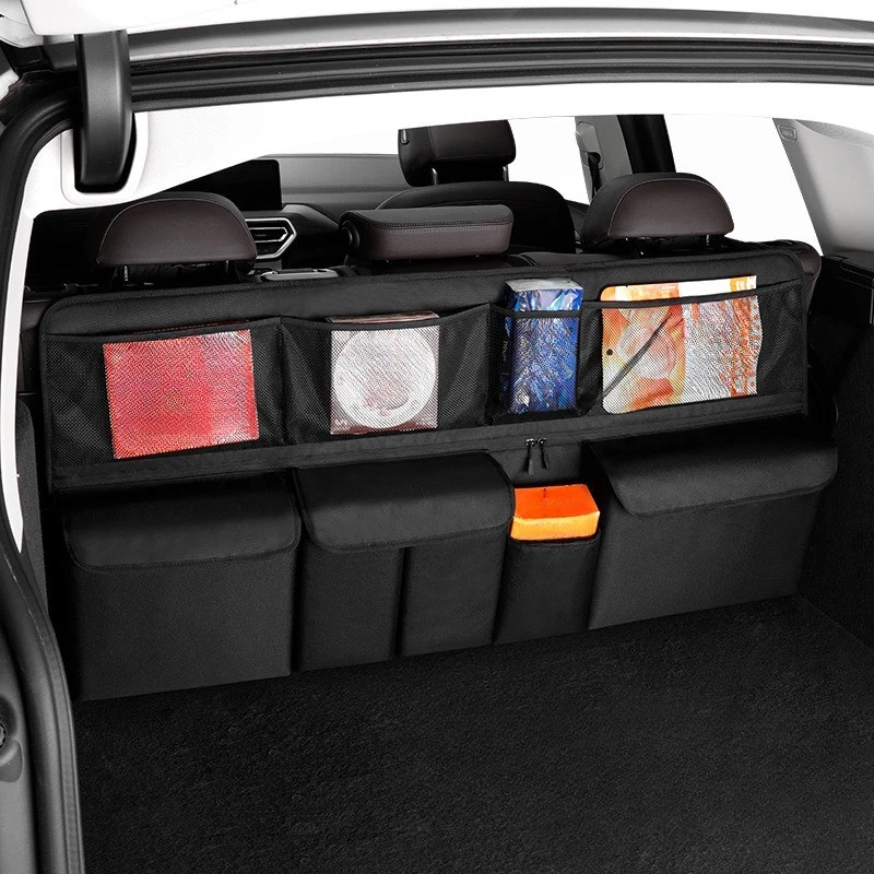 ⏳Time-Limited Special⏰Car Trunk Storage Bag, Hanging Organiser – Large Capacity, Space-Saving & Durable Oxford Fabric🚗