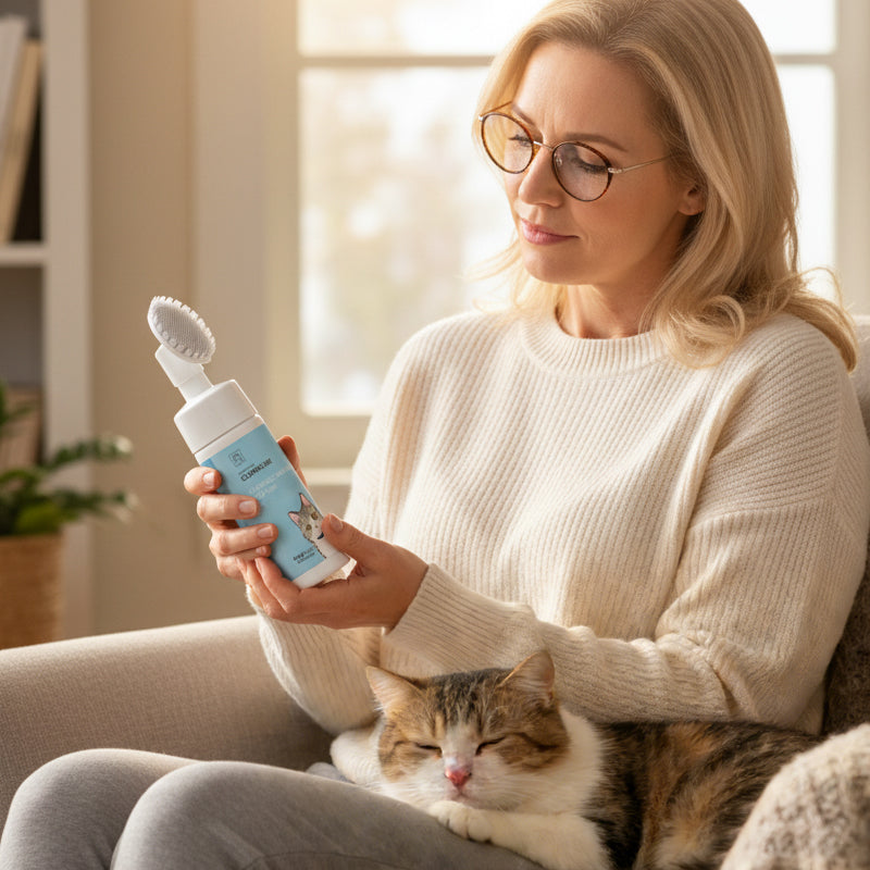 ⏳ Limited-Time Flash Sale! ✨No-Rinse Pet Chin Cleaning Foam with Silicone Brush