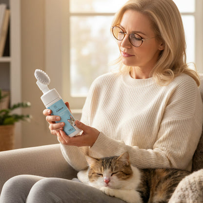 ⏳ Limited-Time Flash Sale! ✨No-Rinse Pet Chin Cleaning Foam with Silicone Brush