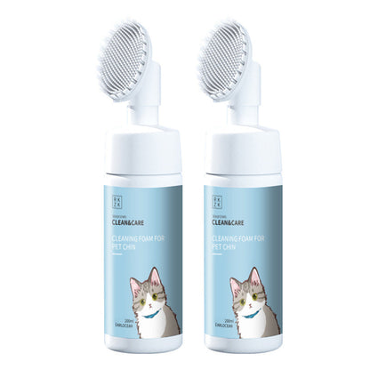 ⏳ Limited-Time Flash Sale! ✨No-Rinse Pet Chin Cleaning Foam with Silicone Brush