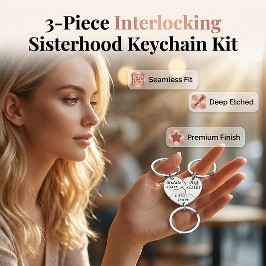 3-Piece Stainless Steel Interlocking Keychain Kit