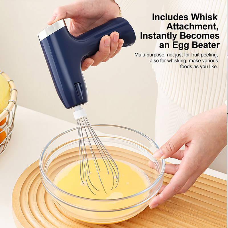 ⚡ Electric Fruit Peeler & Mixer – 2-in-1, USB rechargeable & one-touch – Peels in 10s – perfect for quick prep 🥕