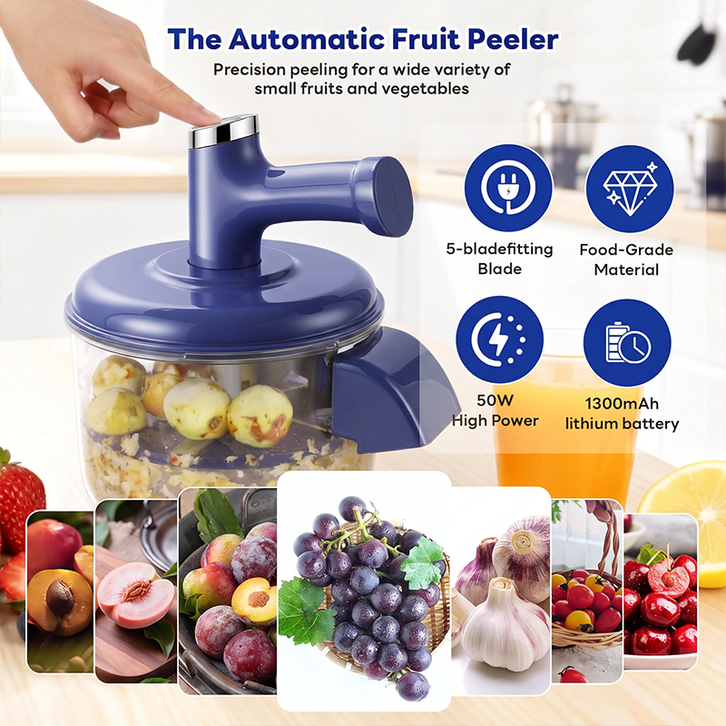 ⚡ Electric Fruit Peeler & Mixer – 2-in-1, USB rechargeable & one-touch – Peels in 10s – perfect for quick prep 🥕