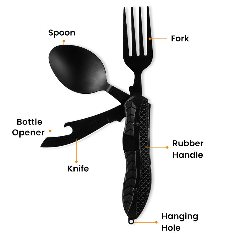 🎉50% Off！🍴4-In-1 Outdoor Folding Multifunctional Tableware