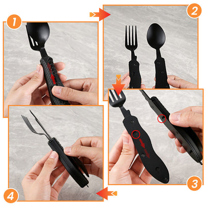 🎉50% Off！🍴4-In-1 Outdoor Folding Multifunctional Tableware