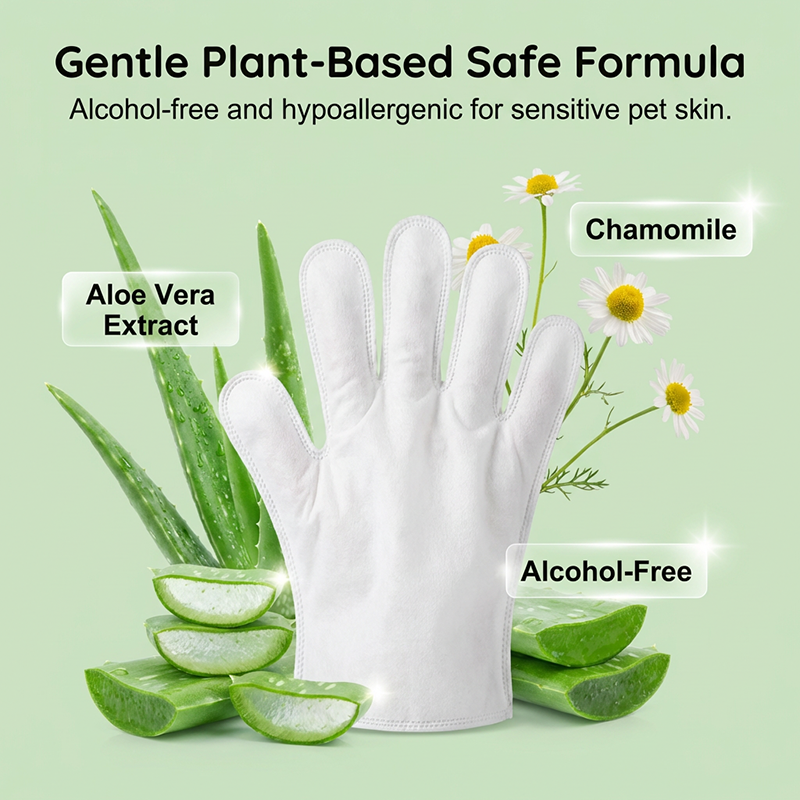 💥【50% OFF】🔥 Pet Cleaning Glove Wipes | Gentle & Easy Cleaning | Hypoallergenic Formula with Oatmeal & Coconut Oil | Deep Cleaning & Loose Fur Removal | Lemon Scent to Eliminate Odors | Hygienic & Disposable | Suitable for Cats & Dogs 🐾