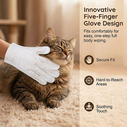 💥【50% OFF】🔥 Pet Cleaning Glove Wipes | Gentle & Easy Cleaning | Hypoallergenic Formula with Oatmeal & Coconut Oil | Deep Cleaning & Loose Fur Removal | Lemon Scent to Eliminate Odors | Hygienic & Disposable | Suitable for Cats & Dogs 🐾