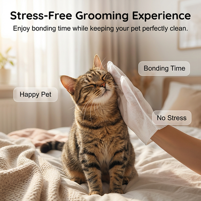 💥【50% OFF】🔥 Pet Cleaning Glove Wipes | Gentle & Easy Cleaning | Hypoallergenic Formula with Oatmeal & Coconut Oil | Deep Cleaning & Loose Fur Removal | Lemon Scent to Eliminate Odors | Hygienic & Disposable | Suitable for Cats & Dogs 🐾