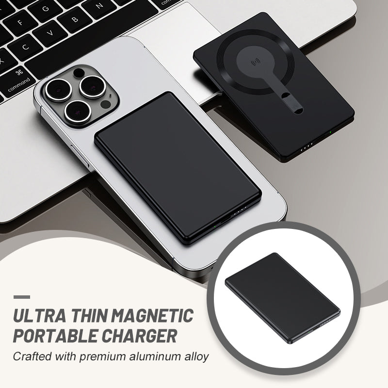 🔥 5000mAH Ultra Thin Magnetic Portable Charger