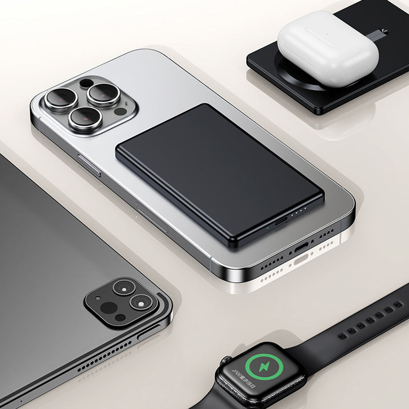 🔥 5000mAH Ultra Thin Magnetic Portable Charger