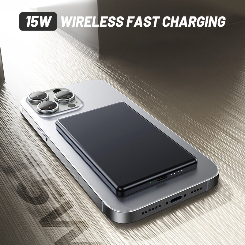 🔥 5000mAH Ultra Thin Magnetic Portable Charger