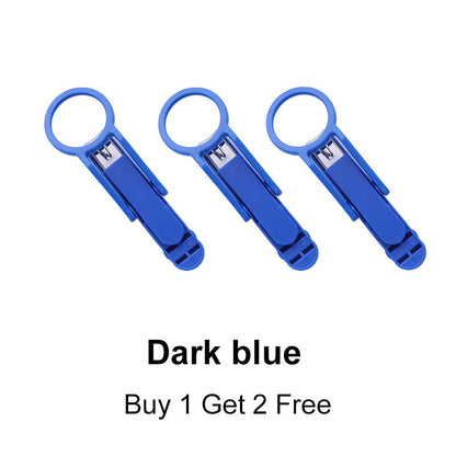 3pcs Nail Clippers with Magnifier & Splash-proof Box