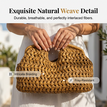 Handwoven Straw Handbag for Women