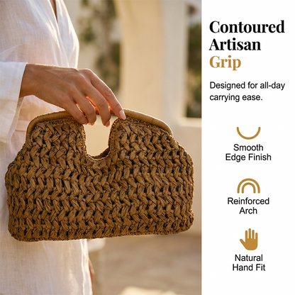 Handwoven Straw Handbag for Women