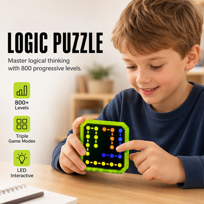 📱Stay away from electronic products💢Kids Interactive LED Logic Puzzle Game
