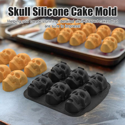 🎉 2026 Sale — Over 26800 Sold!💀 Skull Silicone Cake Mold – Creative 🧁