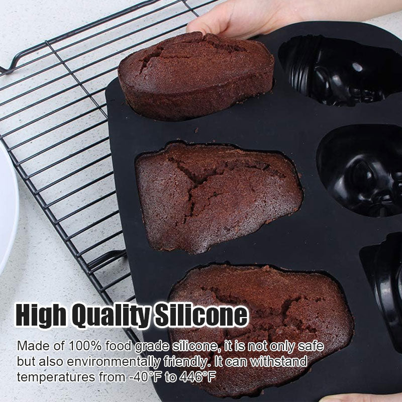 🎉 2026 Sale — Over 26800 Sold!💀 Skull Silicone Cake Mold – Creative 🧁