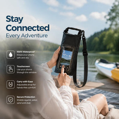 ⏳Time-Limited Special⏰Waterproof Touchscreen Dry Bag – IPX8 Phone Pouch for Swimming, Beach & Kayaking | Crystal Clear Anti-Fog Window