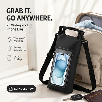 ⏳Time-Limited Special⏰Waterproof Touchscreen Dry Bag – IPX8 Phone Pouch for Swimming, Beach & Kayaking | Crystal Clear Anti-Fog Window