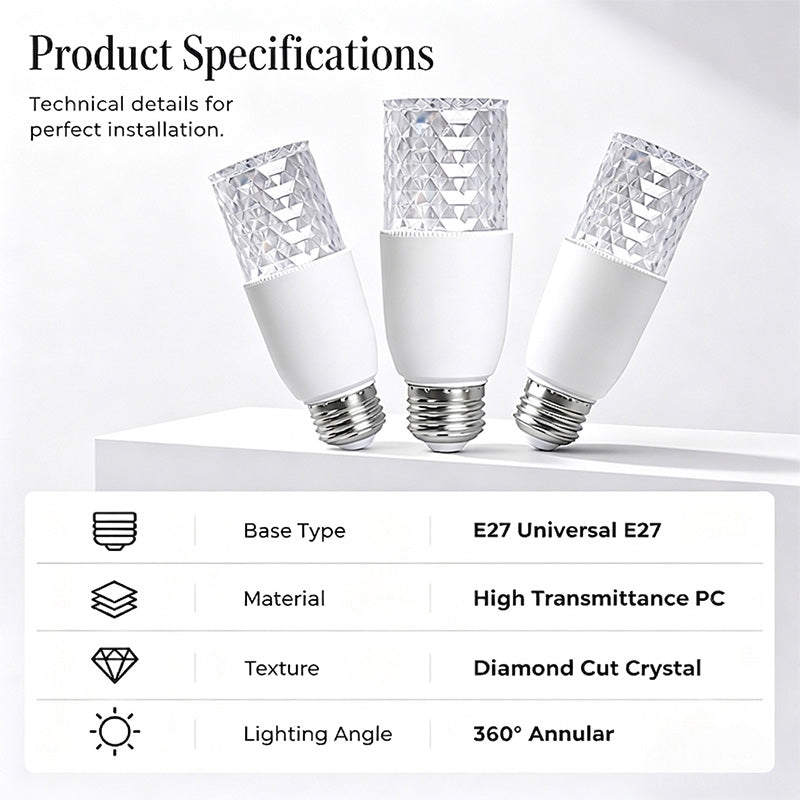 🔥Cylindrical Crystal LED Decorative Light Bulb