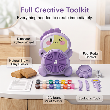 Kids Electric Pottery Wheel DIY Clay Craft Kit