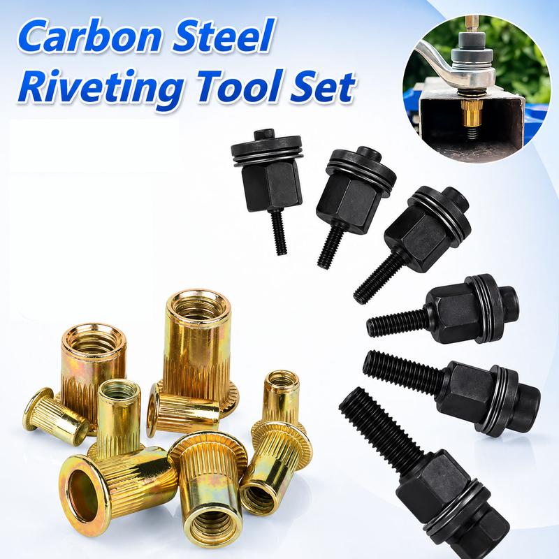🔩50% OFF | M3‑M12 Rivet Nut Tool Kit – Heavy‑Duty Steel, Create Threaded Inserts On Thin Metal Without Welding!
