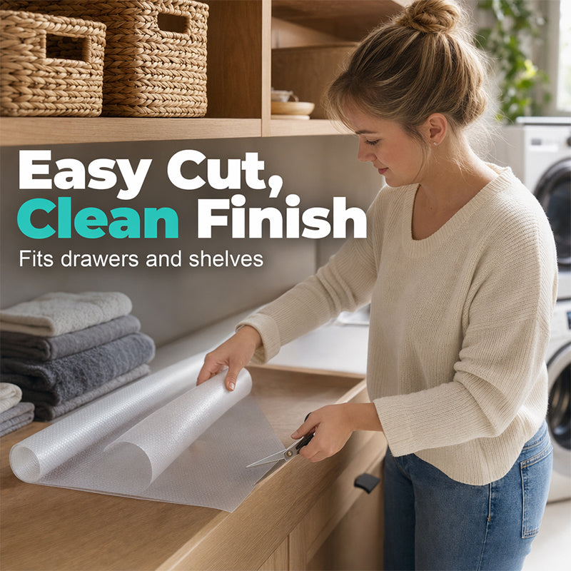 🏠 Clear Shelf Liner – Waterproof EVA Drawer & Cabinet Mat
