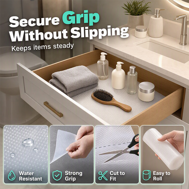 🏠 Clear Shelf Liner – Waterproof EVA Drawer & Cabinet Mat