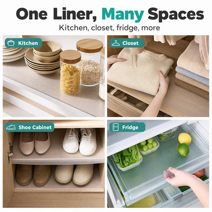 🏠 Clear Shelf Liner – Waterproof EVA Drawer & Cabinet Mat