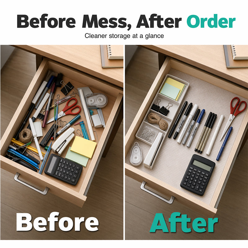 🏠 Clear Shelf Liner – Waterproof EVA Drawer & Cabinet Mat