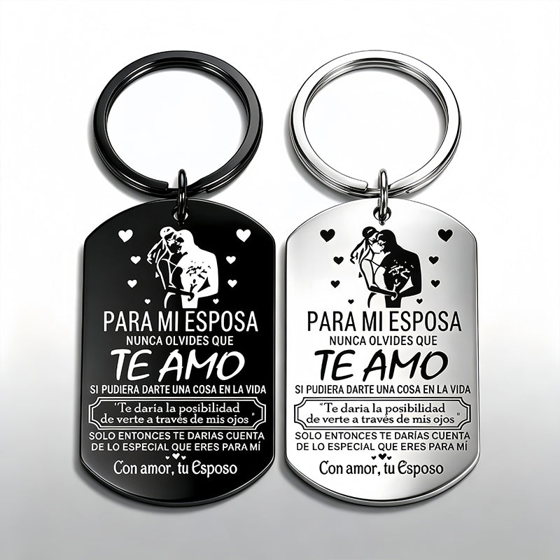 Stainless Steel Couple Keychain