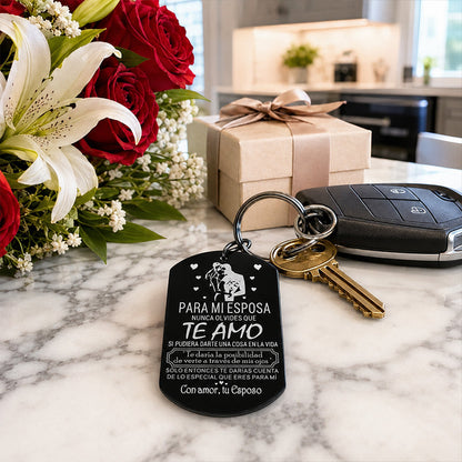 Stainless Steel Couple Keychain