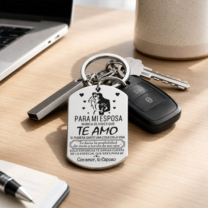 Stainless Steel Couple Keychain