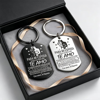 Stainless Steel Couple Keychain